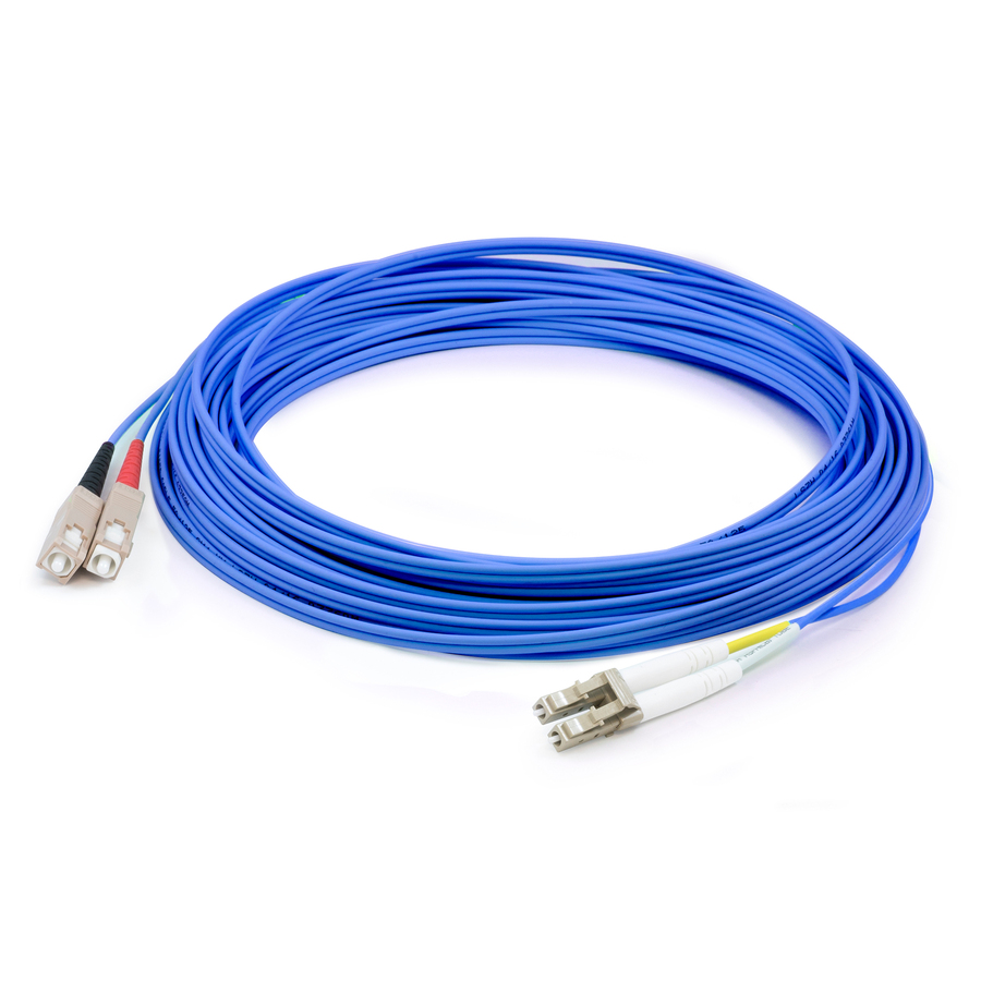 AddOn 5m SC to LC Blue OM1 Duplex OFNR (Riser-Rated) MMF Fiber Patch Cable