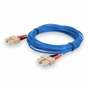 AddOn 10m SC to SC Blue OM1 Duplex OFNR (Riser-Rated) MMF Fiber Patch Cable