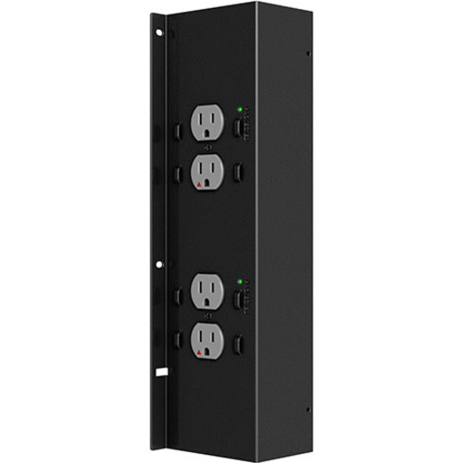 Chief Proximity Plug In-Wall Four Outlet Power Kit - Black
