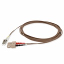 AddOn 1m SC to LC Brown OM1 Duplex OFNR (Riser-Rated) MMF Fiber Patch Cable