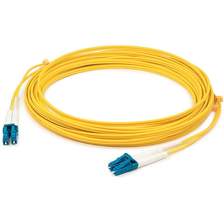 AddOn 50m LC to LC Yellow OM1 Duplex OFNP (Plenum-Rated) Fiber Patch Cable