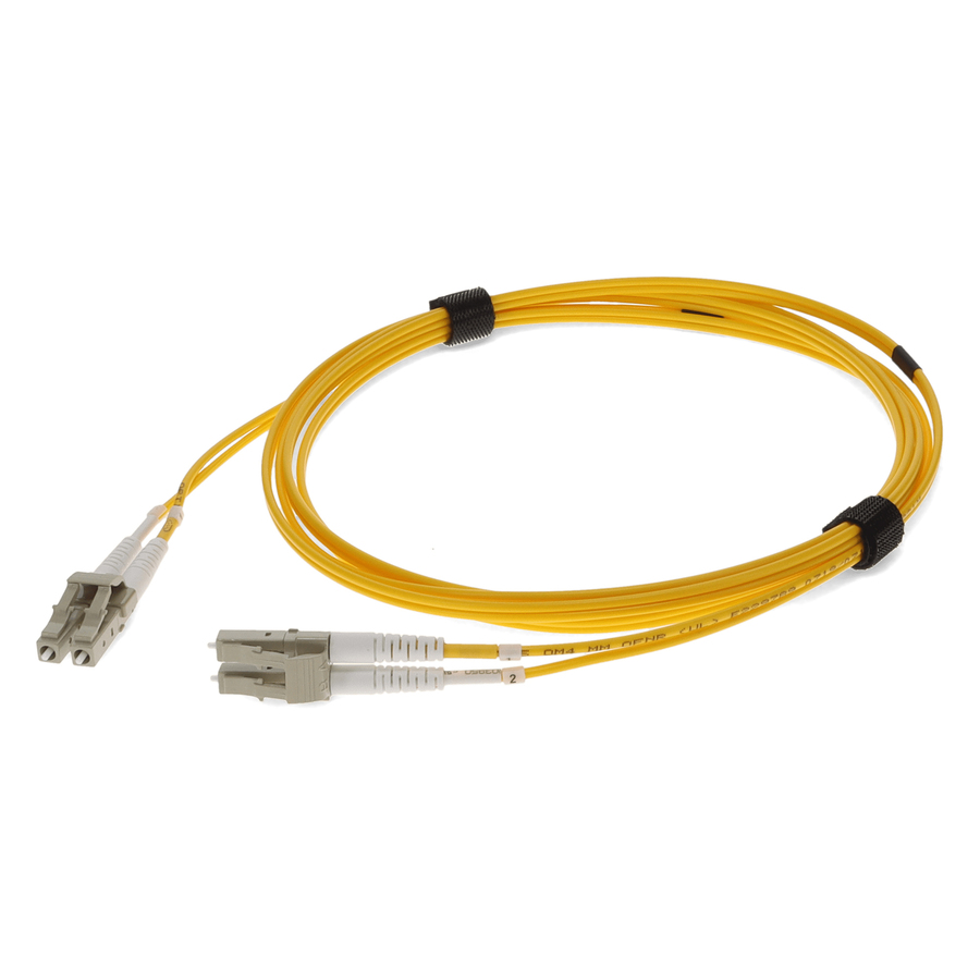 AddOn 1.5m LC to LC Yellow OM3 Duplex OFNR (Riser-Rated) Fiber Patch Cable