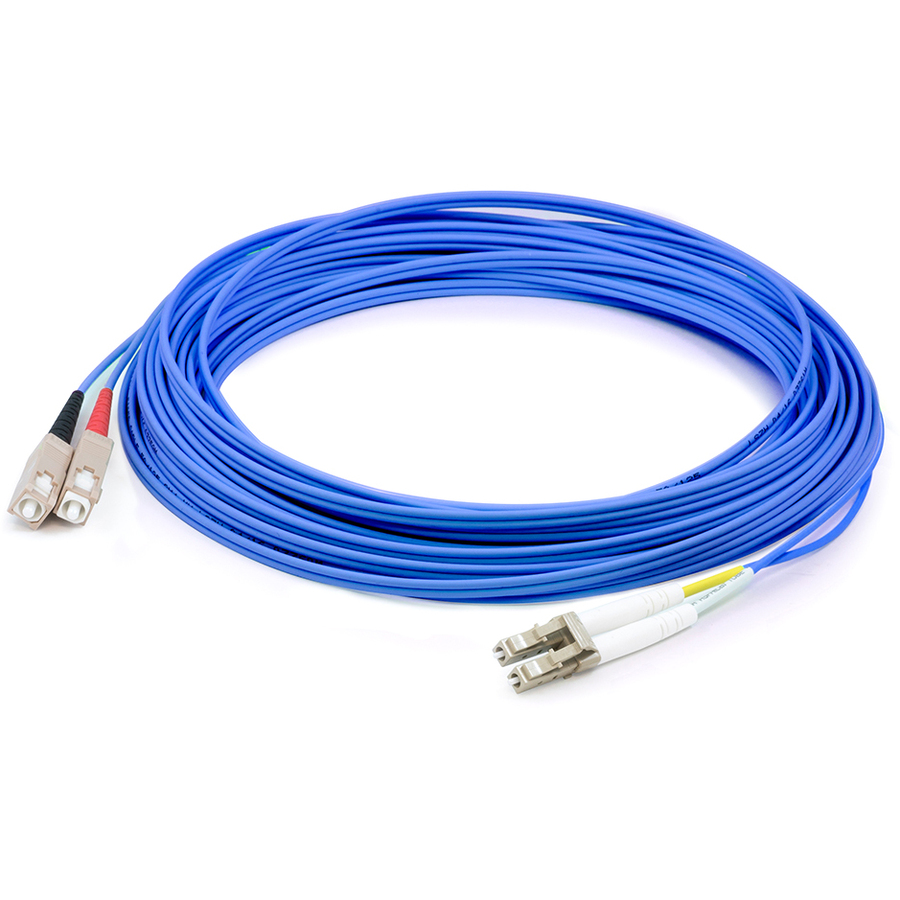 AddOn 7m SC to LC Blue OS2 Duplex OFNR (Riser-Rated) SMF Fiber Patch Cable