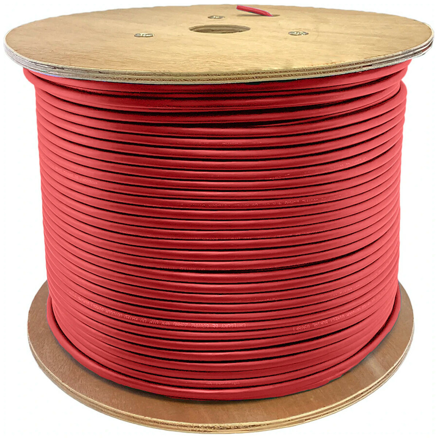 AddOn 1000ft Non-Terminated Red OM1 Duplex OFNR (Riser-Rated) 2-Strand Fiber Bulk Cable