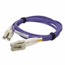 AddOn 10m LC to LC Purple OM1 Duplex OFNR (Riser-Rated) MMF Fiber Patch Cable