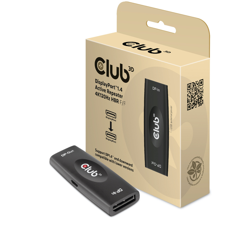 Club 3D DisplayPort 1.4 Active Repeater 4K120Hz HBR3 F/F