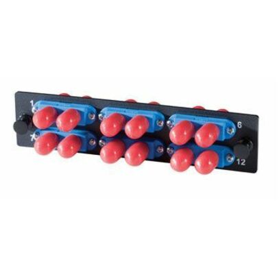 Ortronics Q Series OFP Adapter Panel 6 ST-Duplex (12 fibers) single mode single mode
