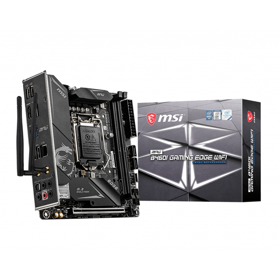 MSI MPG B460I GAMING EDGE WIFI Desktop Motherboard - Intel B460 Chipset - Socket LGA-1200 - Intel Optane Memory Ready - Mini ITX