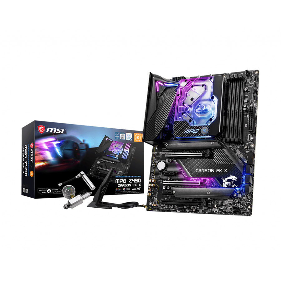MSI MPG Z490 CARBON EK X Desktop Motherboard - Intel Z490 Chipset - Socket LGA-1200 - Intel Optane Memory Ready - ATX