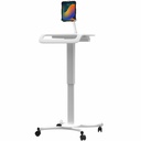 CTA Digital Height-Adjustable Rolling Security Medical Workstation Cart for 7-14 Inch Tablets