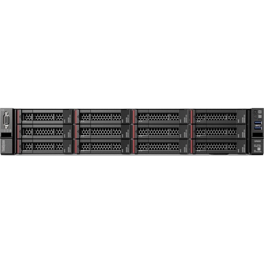 Lenovo ThinkSystem SR655 7Z01A04GNA 2U Rack Server - 1 EPYC 7282 2.40 GHz - 16 GB RAM - Serial ATA/600 Controller