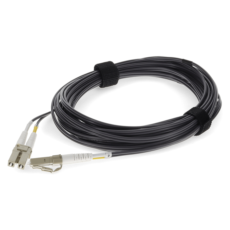 AddOn 3m LC to LC Gray OM4 Duplex OFNR (Riser-Rated) Fiber Patch Cable