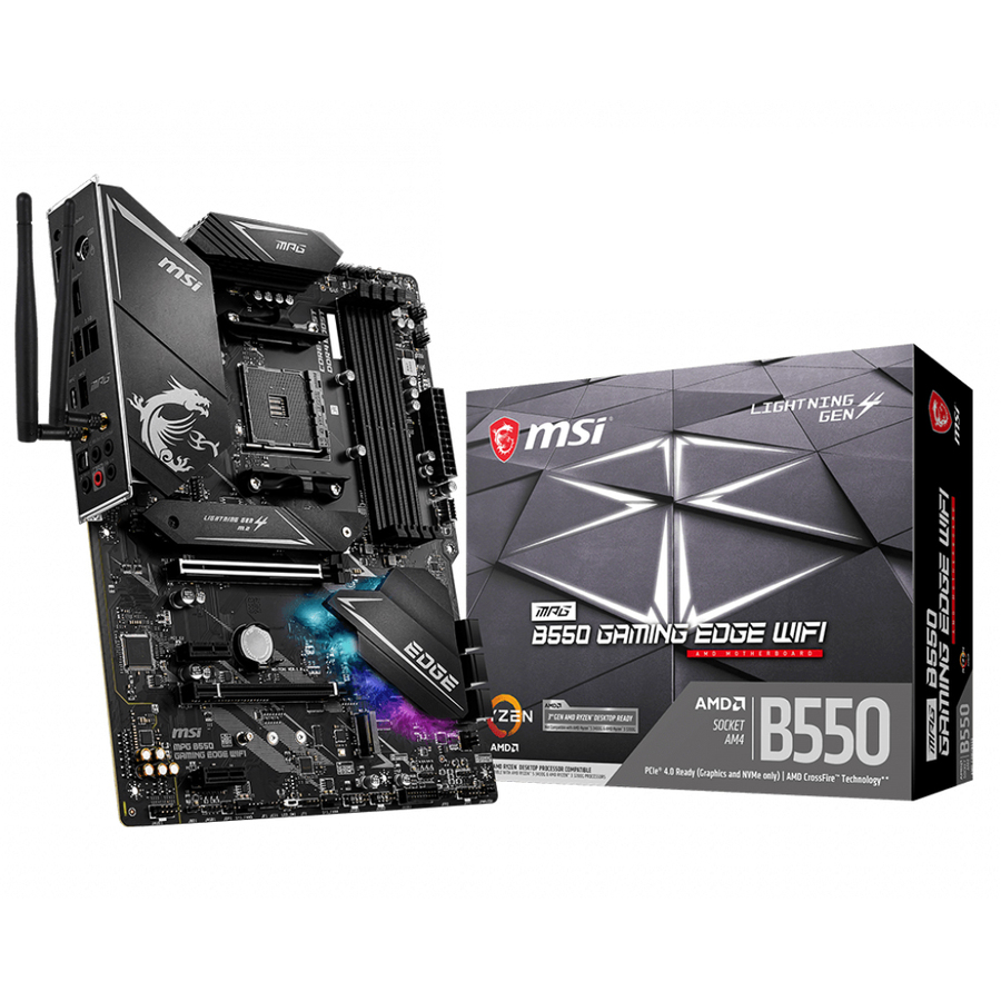 MSI MPG B550 GAMING EDGE WIFI Desktop Motherboard - AMD B550 Chipset - Socket AM4 - ATX