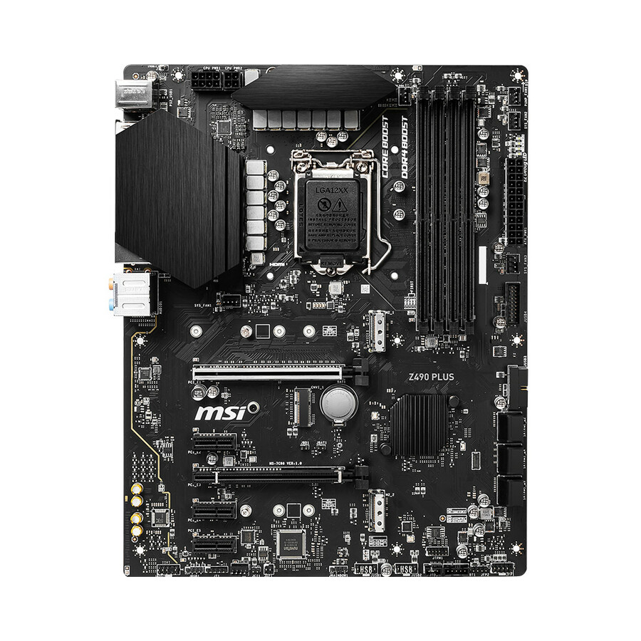 MSI Z490 PLUS Desktop Motherboard - Intel Z490 Chipset - Socket LGA-1200 - Intel Optane Memory Ready - ATX