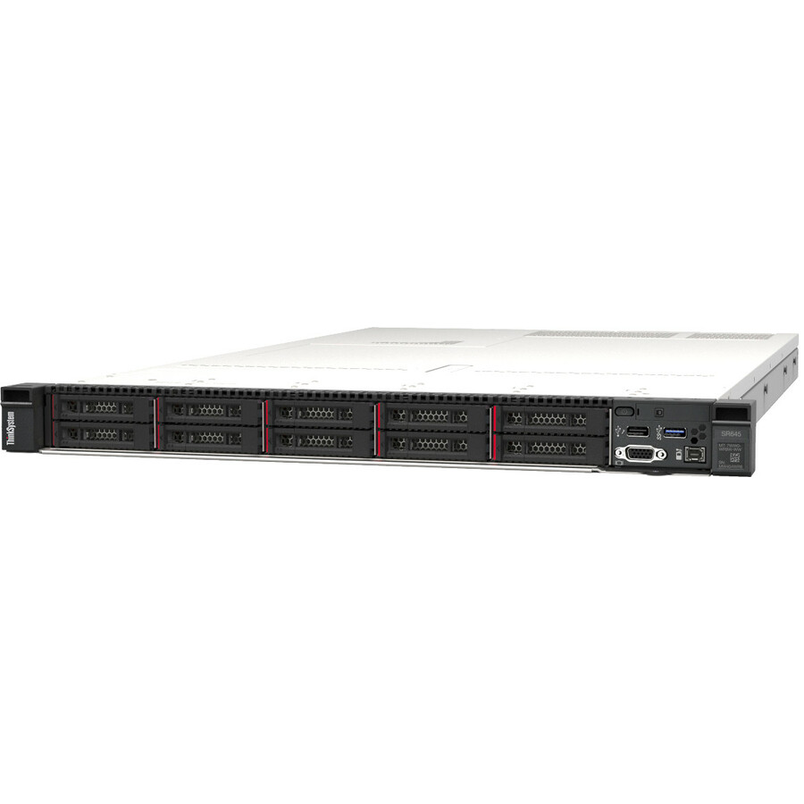 Lenovo ThinkSystem SR645 7D2XA016NA 1U Rack Server - 1 EPYC 7262 3.20 GHz - 16 GB RAM - Serial ATA/600, 12Gb/s SAS Controller