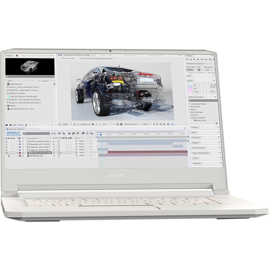 Acer ConceptD 7 CN715-71 CN715-71-73A9 15.6" Notebook - 4K UHD - Intel Core i7 i7-9750H - 32 GB - 1 TB SSD - English Keyboard - White