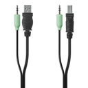 Belkin TAA USB/AUD SKVM CBL, USB A/B, 3.5mm AUDIO, 10'