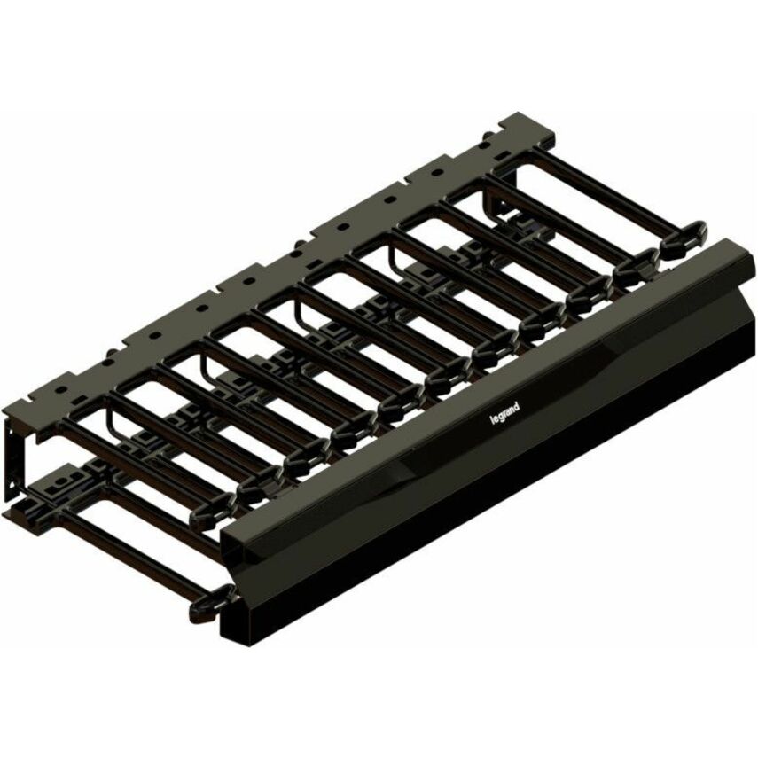 Ortronics Mighty Mo 20 Horizontal Cable Management Panel, 2RU - Black