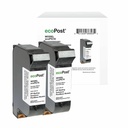ecoPost Remanufactured Postage Meter Fluorescent Red 2 Pack Ink Cartridge for FP Mailing Solutions PIC10