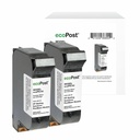 ecoPost Remanufactured Postage Meter Fluorescent Red 2 Pack Ink Cartridge for FP Mailing Solutions PIC40