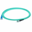 AddOn 2m ST (Male) to SC (Male) Aqua OM4 Simplex Fiber OFNR (Riser-Rated) Patch Cable