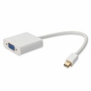 5PK Mini-DisplayPort 1.1 Male to VGA Female White Adapters Which Supports Intel Thunderbolt For Resolution Up to 1920x1200 (WUXGA)