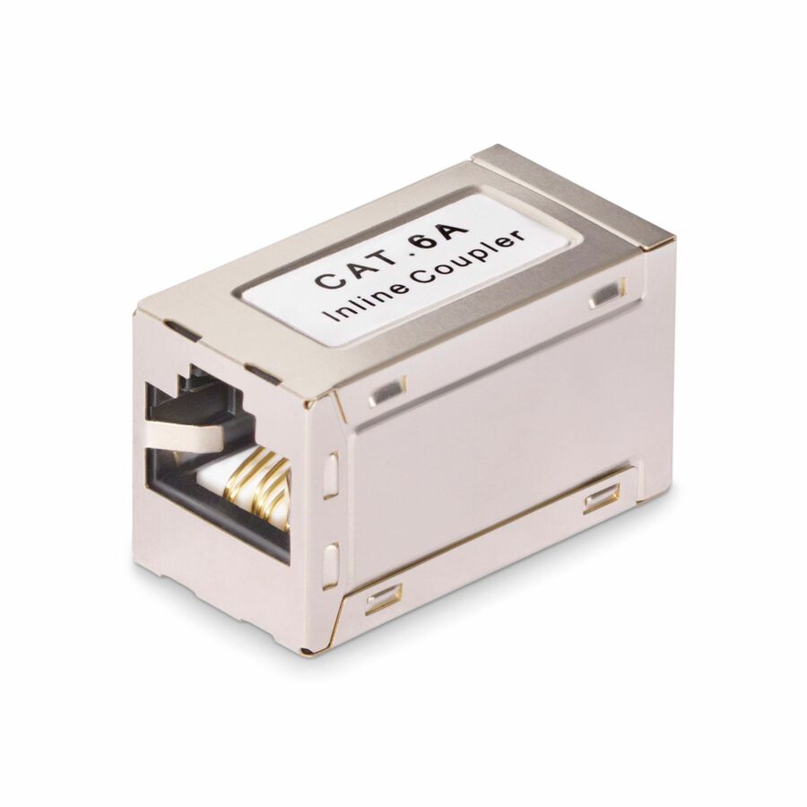 StarTech Shielded RJ45 Coupler, Inline Cat6a Coupler, Female to Female (F/F) T568B Pinout, Shielded Ethernet Cable Extension