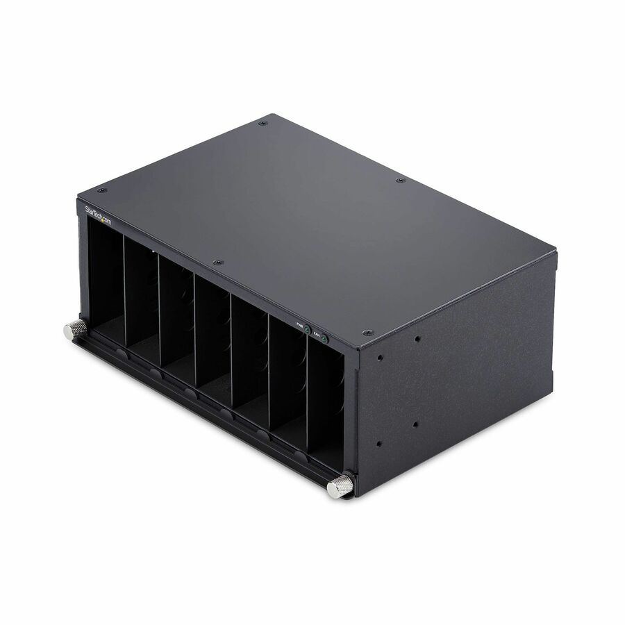 StarTech 7-Slot Unmanaged Media Converter Chassis, 10in Rackmount for MCM Media Converter Series, Active Cooling, TAA Compliant