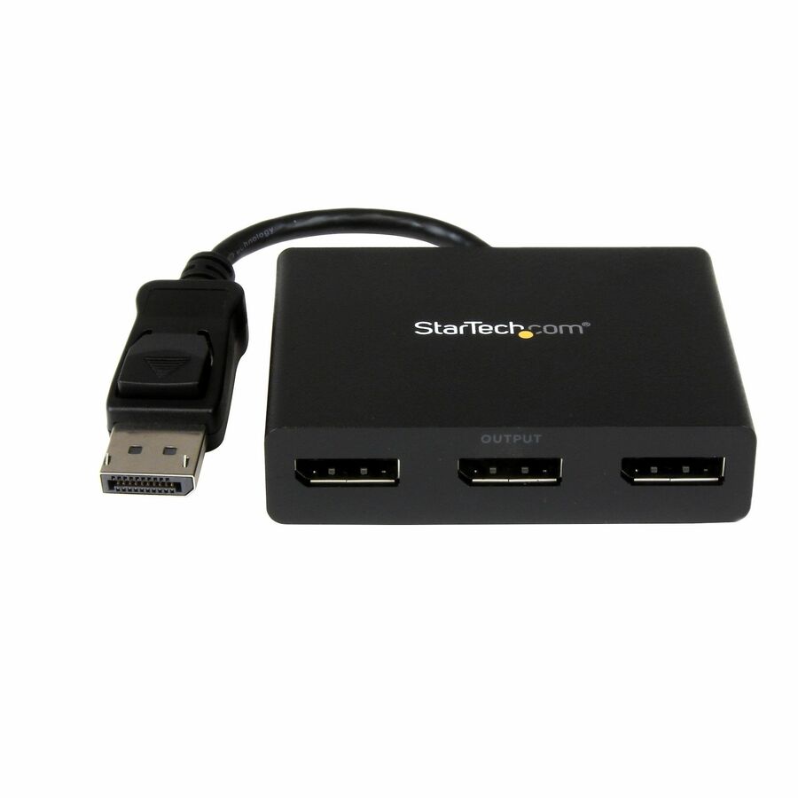 StarTech 3-Port DisplayPort 1.2 Splitter, DisplayPort to 3x DP Multi-Monitor Adapter, Dual 4K 30Hz and 1080p Computer MST Hub, Windows
