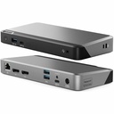 Alogic Universal Dock Dual Display Screen 4K docking station with 100W power delivery PD DP Alt Mode USB-C and USB-A devices