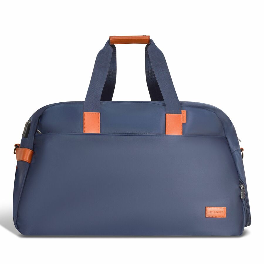 Champs Vintage Carrying Case (Duffel) for 11" to 15.6" Notebook, Tablet, Glasses, Travel, Shoes - Navy