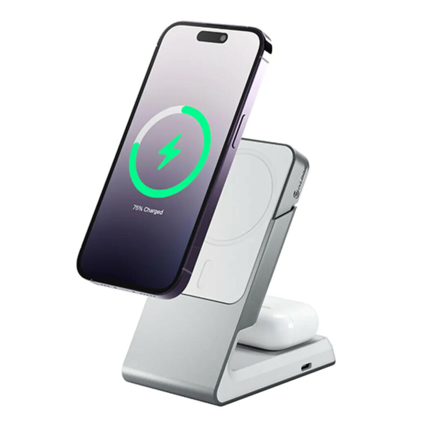 Alogic Matrix 2-in-1 Magnetic Charging Dock - White
