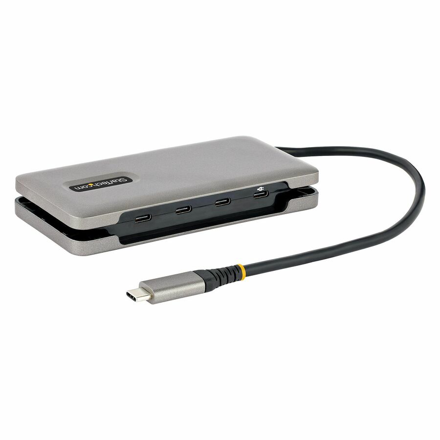 StarTech 4-Port USB-C Hub, USB 3.2 Gen 2, 10Gbps, 100W Power Delivery Pass-Through, 12.6in (32cm) Cable, Portable USB Expansion Hub