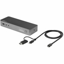 StarTech Universal Laptop Docking Station, Hybrid USB-C & USB-A Dock, Dual 4K DP & HDMI, 60W PD, Mac / Windows / Chrome OS, GbE