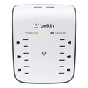 Belkin 6 Outlet Surge Protector w/ 2 USB Ports - Safe Charge for Mobile Devices, Tablets, & More - 900 Joules