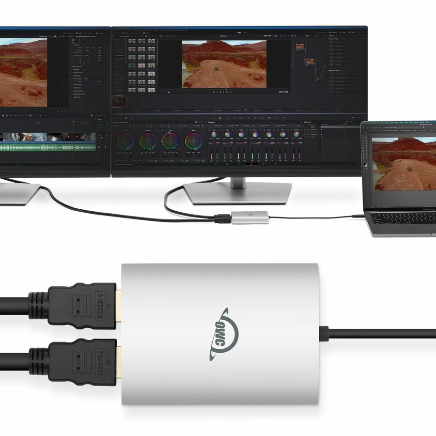 OWC USB-C to Dual HDMI 4K Adapter With DisplayLink