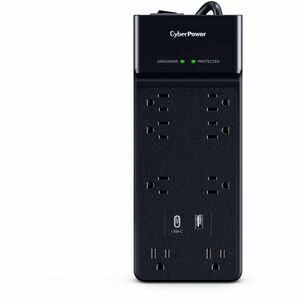 CyberPower CSP806UC18 Home and Office 8 - Outlet Surge Protector with 2400 J Surge Suppression