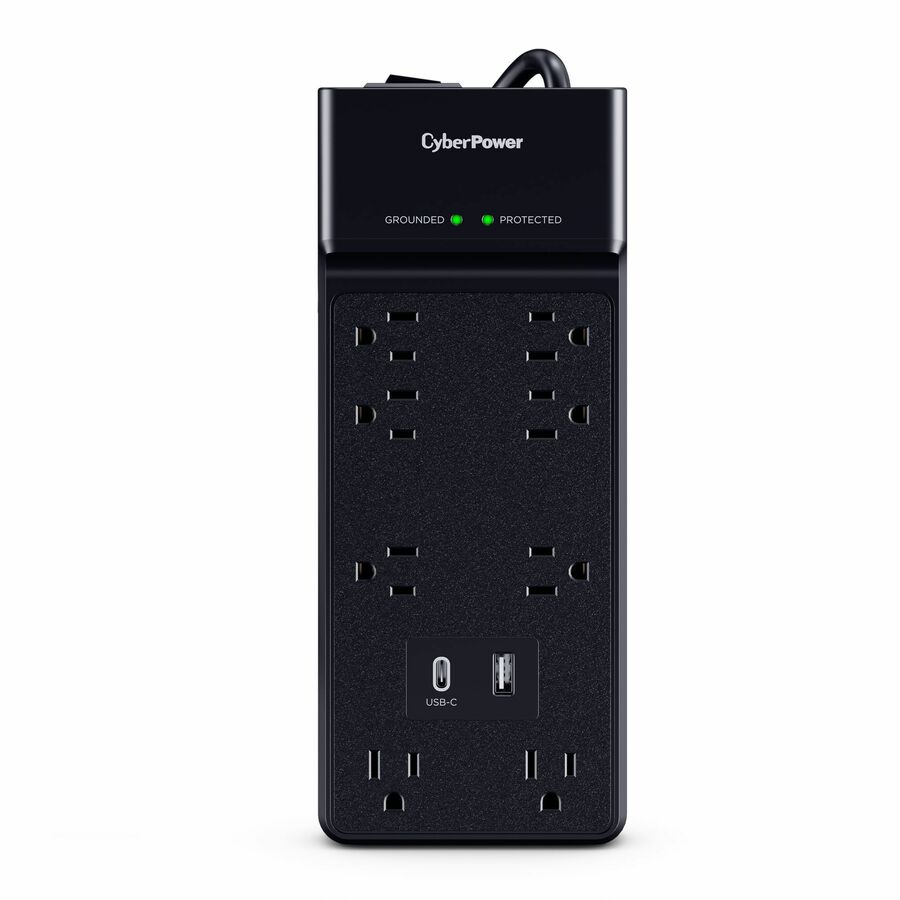 CyberPower CSP806UC18 Home and Office 8 - Outlet Surge Protector with 2400 J Surge Suppression