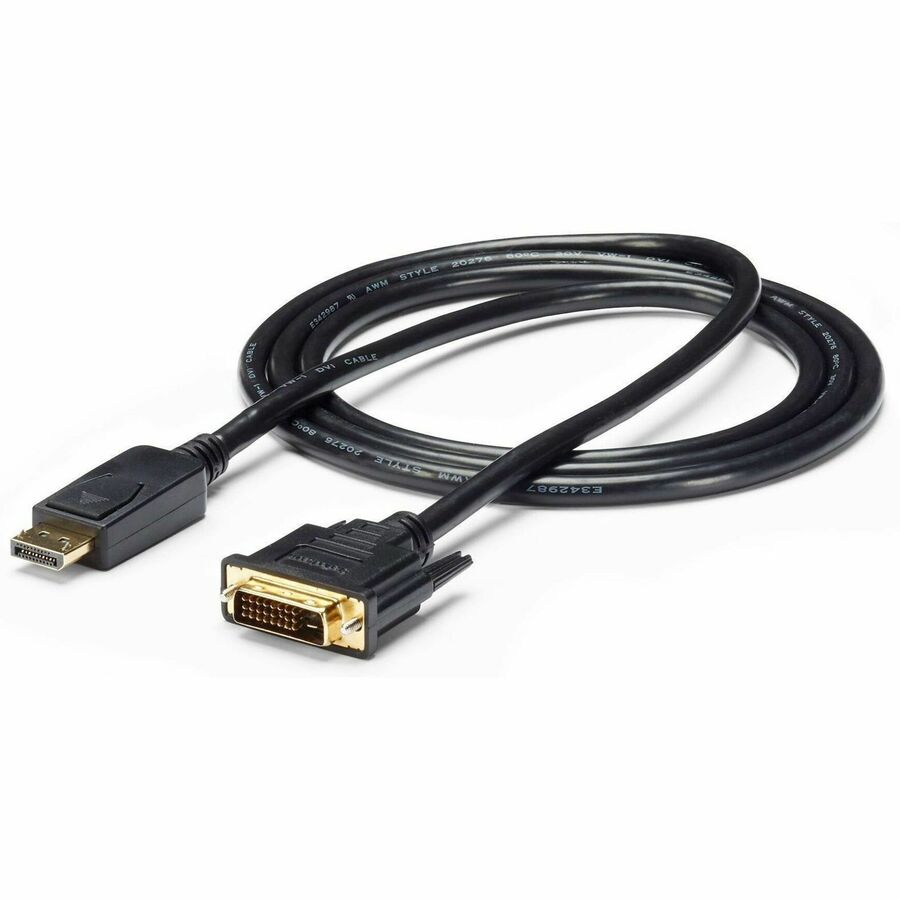 StarTech 6ft (1.8m) DisplayPort to DVI Cable, DisplayPort to DVI Adapter Cable, DP to DVI-D Converter, Replacement for DP2DVIMM6