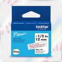 Brother P-touch BTAG-132 Red on Clear Label Tape