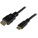StarTech 6ft Mini HDMI to HDMI Cable with Ethernet, 4K 30Hz High Speed Mini HDMI 1.4 (Type-C) Device to HDMI Adapter Cable/Cord, M/M