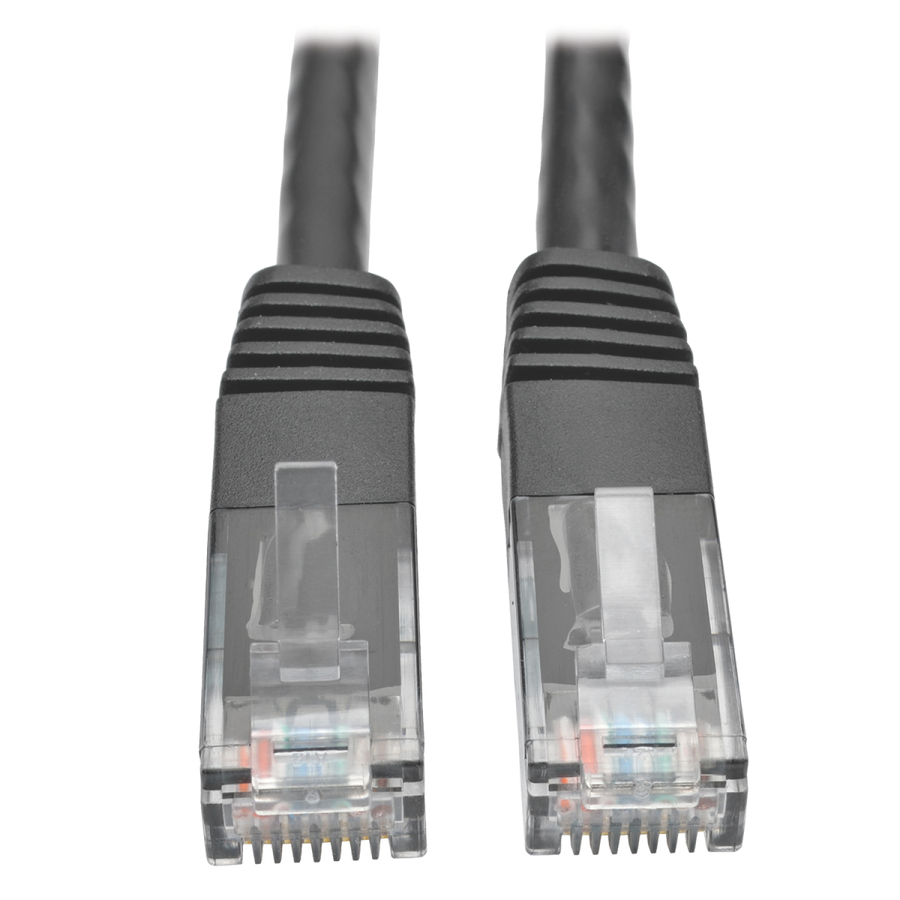 Eaton Tripp Lite Series Cat6 Gigabit Molded (UTP) Ethernet Cable (RJ45 M/M), PoE, Black, 50 ft. (15.24 m)