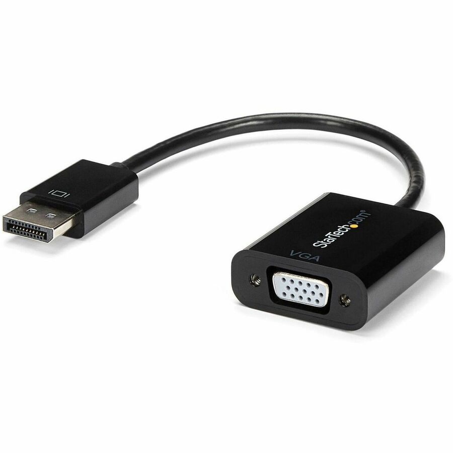 StarTech DisplayPort to VGA Adapter, Active DP to VGA Converter, 1080p Video, DP to VGA Adapter Dongle (Digital to Analog), DP 1.2