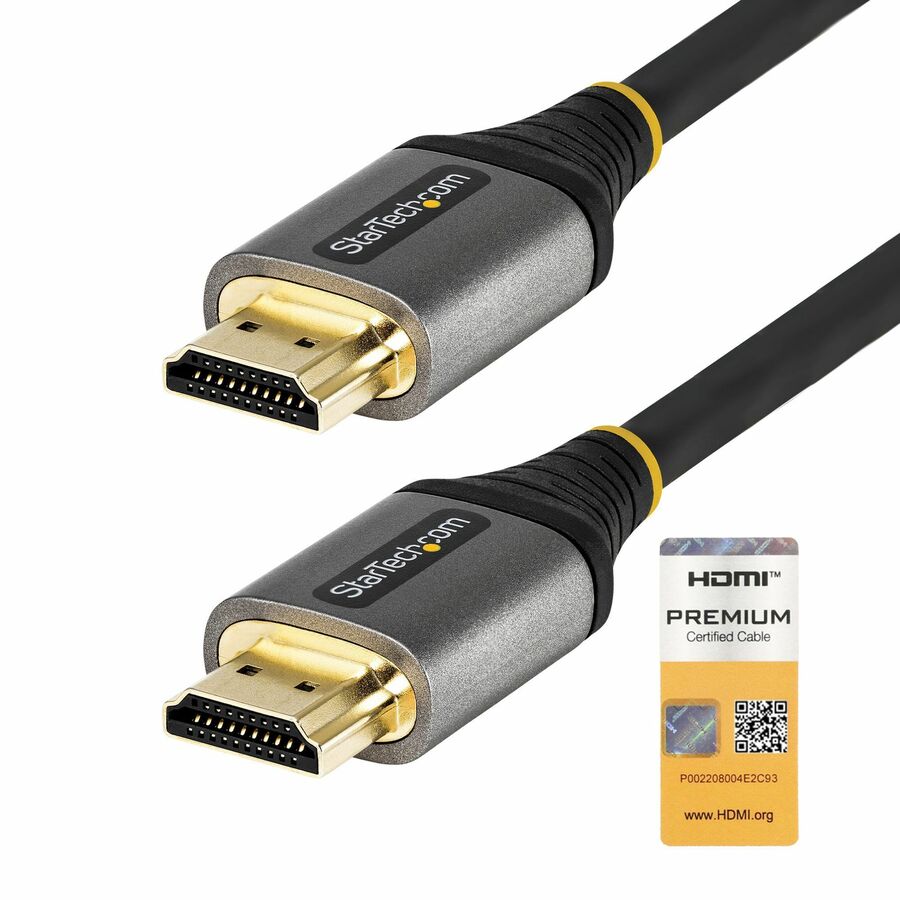 StarTech 3ft (1m) Premium Certified HDMI 2.0 Cable, High Speed Ultra HD 4K 60Hz HDMI Cable with Ethernet, HDR10, UHD HDMI Monitor Cord