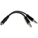 StarTech 3.5mm 4 Position to 2x 3 Position 3.5mm Headset Splitter Adapter - F/M