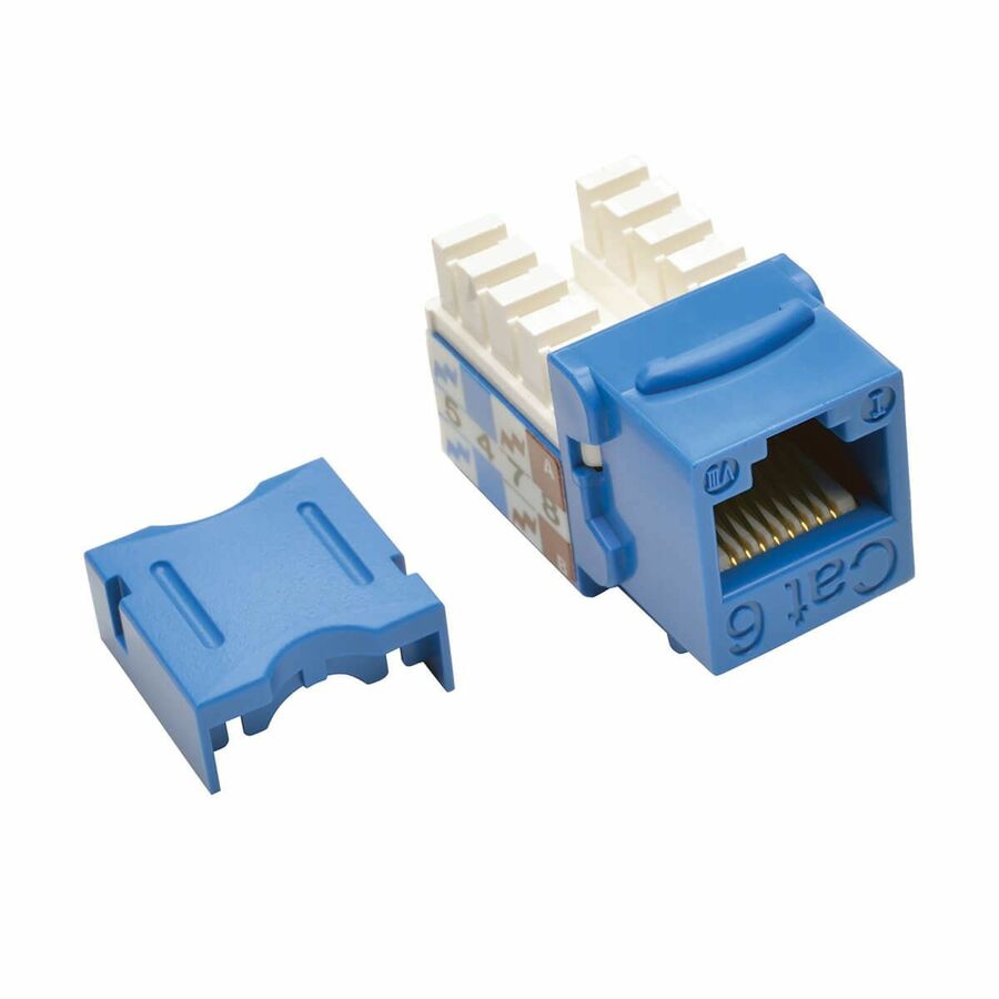 Tripp Lite by Eaton Cat6/Cat5e 110 Style Punch Down Keystone Jack - Blue 25-Pack TAA