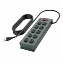 Belkin 10-Outlet Metal Surge Protector - 15ft Cord - Straight Plug - 885J - On-Off Switch - Green