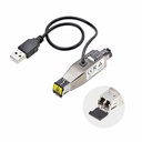 StarTech Gigabit Fiber to RJ45 Ethernet Media Converter Dongle, USB Powered, SMF/MMF, Single/Multimode Optical Fiber, TAA