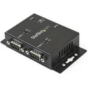 StarTech USB to Serial Adapter - 2 Port - Wall Mount - Din Rail Clips - Industrial - COM Port Retention - FTDI - DB9, TAA