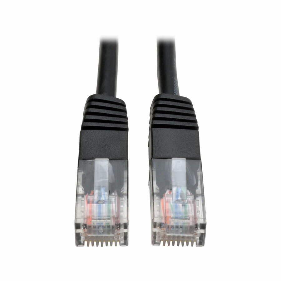Eaton Tripp Lite Series Cat5e 350 MHz Molded (UTP) Ethernet Cable (RJ45 M/M), PoE - Black, 100 ft. (30.5 m)
